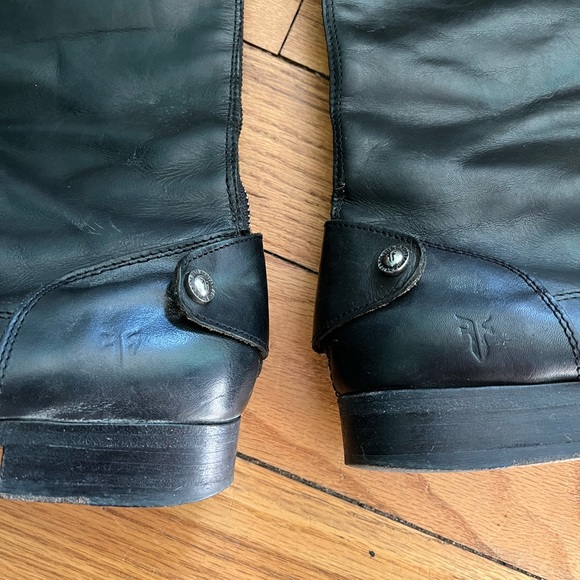 Vintage 1980s 80s Frye Melissa button back leather riding boots - Picture 4 of 5